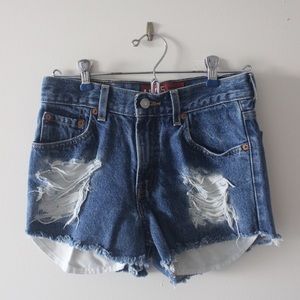 High Waist Levi’s Denim Cutoff Shorts